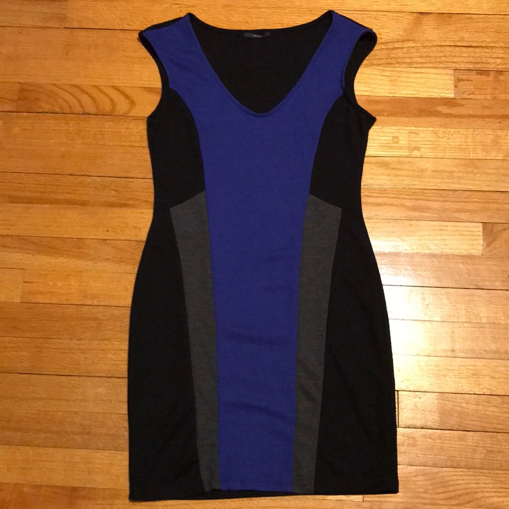 Soprano sleeveless dress size L black blue gray